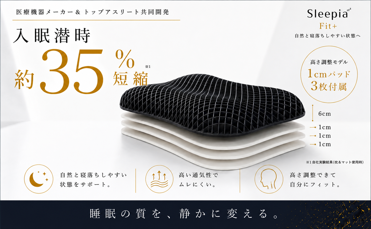 Sleepia リカバリーまくら Fit+ (高さ調整モデル) – NEOLAB Sleepia リカバリーまくら Fit+ (高さ調整モデル) – NEOLAB